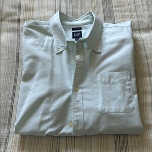 GAP Mens Light Mint Button-Down Shirt